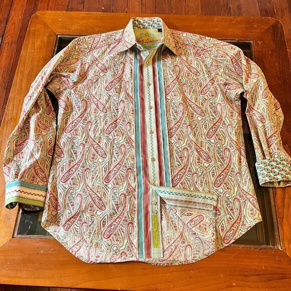 RobertโGraham Like NEW Dress Print Button Down Shirt Multi Design & Color โMediu - Picture 7 of 10